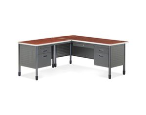OFM L Shaped Desk with Left Pedestal