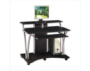 OSP Saturn Computer Desk In Black - Fast FREE FedEx Shipping!