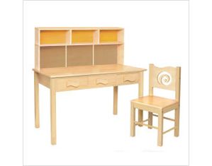 Room Magic Natural Desk and Chair Set