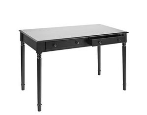 SEI Satin Black 2 Drawer Writing Desk