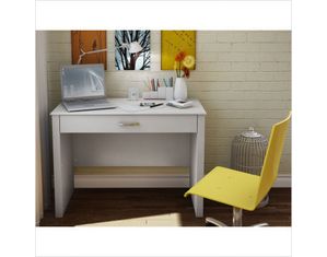 South Shore White Transitional Secretary Desk