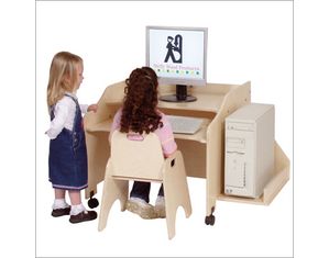 Steffy Wood Mobile Computer Station - Fast FREE FedEx Shipping!