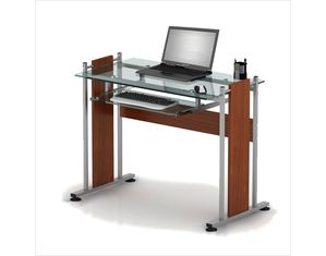 Techni Mobili Moderna Glass Top Writing Desk