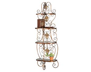 CBK Four Tier Corner Rack with Folding Scrolls