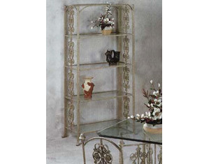 Grace Rose Garden Etagere with 4 Glass Shelves