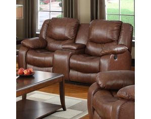 Galleria Bella Rome Saddle Loveseat with Console