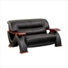 Save  on Sherman Black Leather Loveseat at The Loveseat Superstore