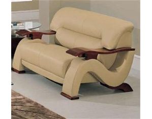 Global Furniture Sherman Cappuccino Leather Loveseat
