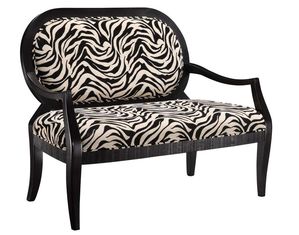 Linon Home Decor Products Occasional Zebra Print Loveseat - Fast FREE FedEx Shipping!