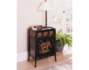 Fairfax Home Furnishings Black Elephant Nightstand