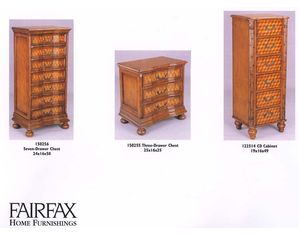 Fairfax Home Furnishings Three Drawer Chestnut Nightstand
