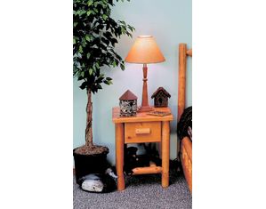 Lakeland Mills Timber Log 1 Drawer Nightstand