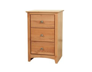 Maco Lifestyles Shaker 19 Inch Solid Alder 3 Drawer Nightstand