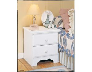 New Visions by Lane Reflections Pearl White Night Stand
