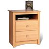 Prepac Sonoma 2 Drawer Tall Night Stand Maple
