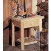 Rustic Natural Cedar Furniture Night Table with Drawer