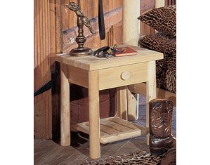 Rustic Natural Cedar Furniture Nightstand with Drawer