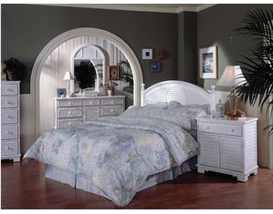 South Sea Rattan Cross Road Night Table with Doors Nightstand