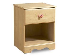South Shore Lily Rose Romantic Pine Night Table