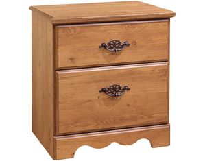 South Shore Prairie Country Pine 2 Drawer Night Table