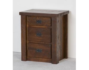 Viking Log Furniture Barnwood 3 Drawer Nightstand