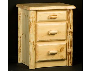 Viking Log Furniture Wilderness 3 Drawers Nightstand