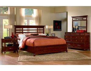 Wynwood Fusion Nightstand in Warm Walnut Finish