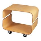 Contour Rolling Natural End Table