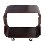 Contour Rolling Walnut End Table