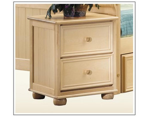 Good Trading 2 Drawer Bead Board Birch Nightstand