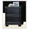 Good Trading 2 Drawer Bead Board Black Nightstand - FREE Inside Delivery!