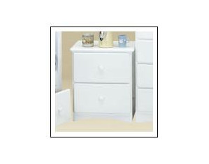 Good Trading 2 Drawer White Nightstand