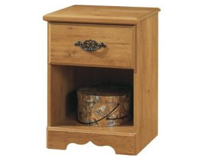 South Shore Prairie Country Pine 1 Drawer Night Table