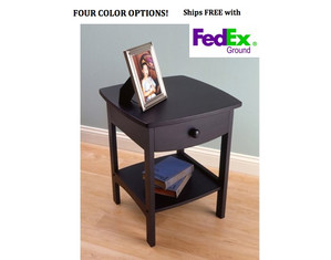 Winsome Curved Nightstand - Fast FREE FedEx Shipping!