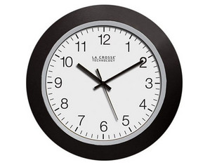 La Crosse 10.00 inch Black Plastic Atomic Clock - Fast FREE FedEx Shipping!