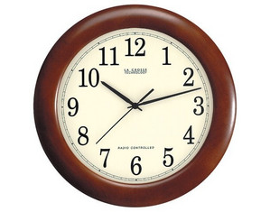 La Crosse 12.5 inch Wood Atomic Clock - Fast FREE FedEx Shipping!