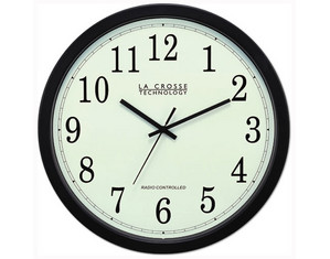 La Crosse 14.00 inch Classic Black Atomic Clock - Fast FREE FedEx Shipping!