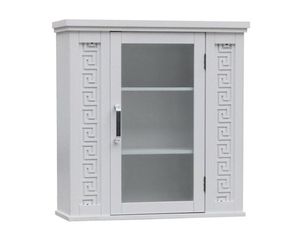 Elegant Home Fashions Greek Key Wall Cabinet