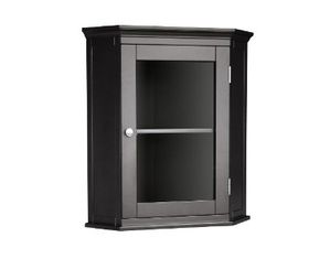 Elegant Home Fashions Madison Avenue Corner Wall Cabinet Dark Espresso