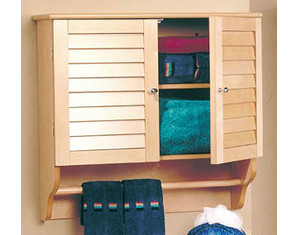 SEI Nassau Nat Louvred Wall Cabinet