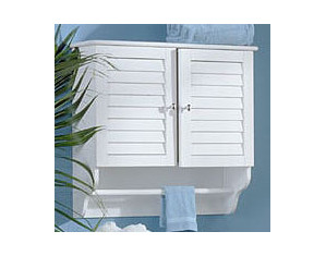 Save  on Nassau White Louvered at The Bathroom Cabinet Superstore