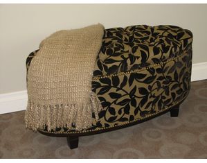 4D Concepts Ora Oval Ottoman Bench