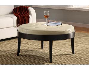 Armen Living Tufted Circular Ottoman