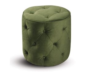 Avenue Six Curves Tufted Round Ottoman