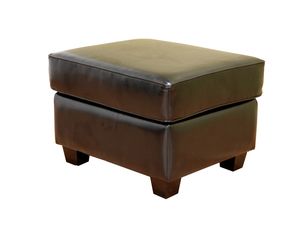 Baxton Studio Baxton Studio Black Bi-cast Leather Ottoman OT11001 - Fast FREE FedEx Shipping!
