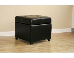 Baxton Studio Baxton Studio Black Leather Ottoman 0380-J023