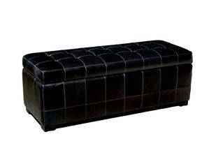 Baxton Studio Baxton Studio Black Leather Ottoman Y-105-J023