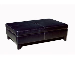 Baxton Studio Baxton Studio Black Leather Ottoman Y-192-J001