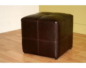 Baxton Studio Baxton Studio Dark Brown Bonded Leather Ottoman ST-19