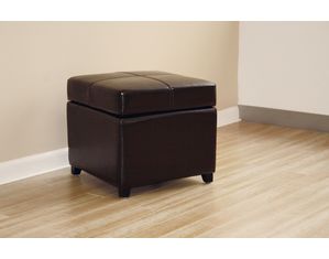 Baxton Studio Baxton Studio Dark Brown Leather Ottoman 0380-J001
